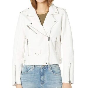 NWT! Blank NYC Pu Moto Jacket White Size Large L